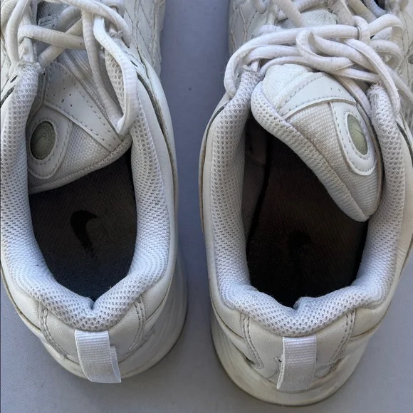 Nike Wmn T-Lite VIII Lea (W) White Grey Silver 396879 111 Size size 8.5 - Picture 5 of 11